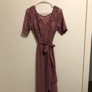 Long Mauve/ Prink Dress size 4